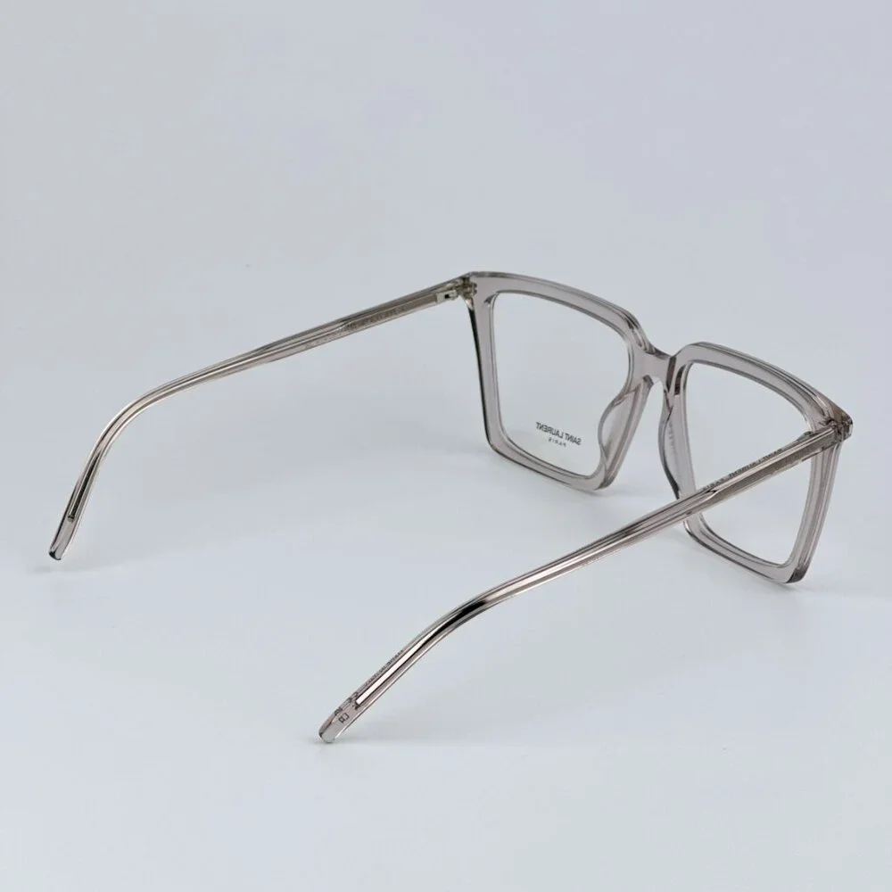 Saint Laurent SL474OPT 003 BRAND NEW Eyeglasses Transparent Nude Square Unisex